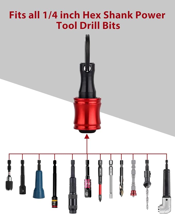 katerk 6pcs Red&Black Bit Holder - Image 3