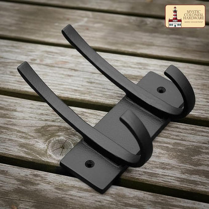Mystic Colonial Medieval Hand-Forged Iron Double Wall Hook � 1 Pc | Heavy Duty - Image 8
