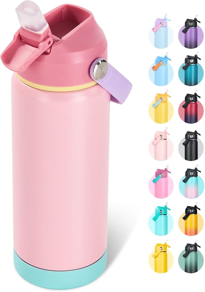 Fijinhom 18oz Insulated Stainless Steel Water Bottle, Wide Mouth Double Wall by Fijinhom