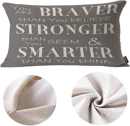 EKOBLA Decorative Pillow Cushion Covers Inspirational Life Quotes You are - Image 5