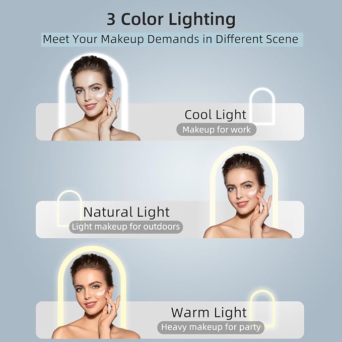 FUNTOUCH Rechargeable Travel Makeup Mirror - Image 4