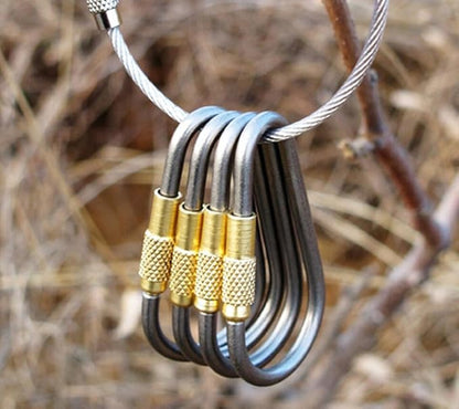 5pcs MINI Titanium Locking Carabiner, Perfect D-Ring - Image 5