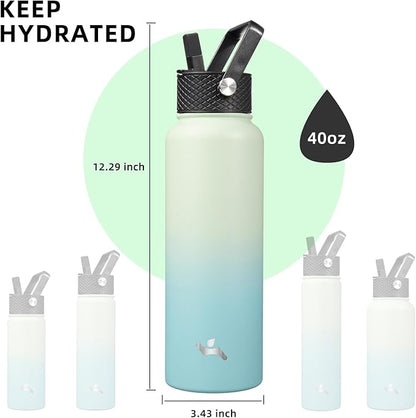 Konokyo 40oz Insulated Water Bottle Stainless Steel Sport Bottles - Image 5