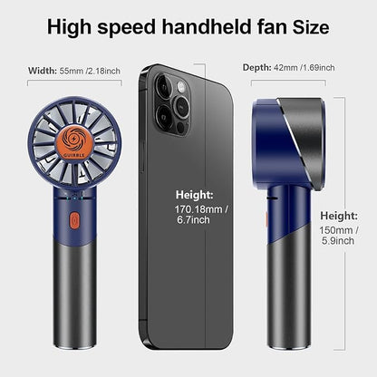 Handheld Fan, Portable Turbo Fan, Powerful Personal Fan, USB Rechargeable Mini - Image 5