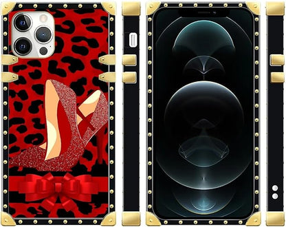 Compatible with iPhone 12 12 Pro Case, Elegant High Heels Luxury Golden - Image 2