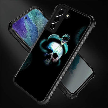 for Samsung Galaxy S22 Case, Skeleton Winding Snake Pattern Graphic Design Girl - Image 3
