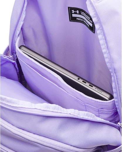Under Armour Unisex Hustle 6.0 Backpack, Transparent/Transparent/Metallic Silver - Image 4