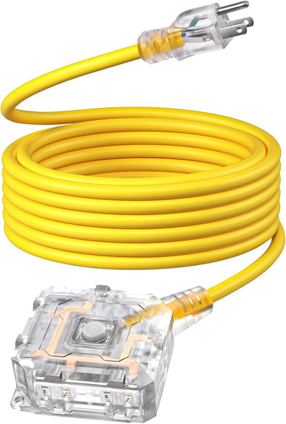 DEWENWILS 25FT Outdoor Heavy Duty Extension Cord, 14 AWG SJTW Power Cord by DEWENWILS