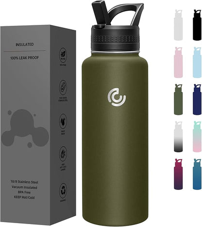 COKTIK 40oz Sports Water Bottle, Stainless Steel Water Bottle by coktik