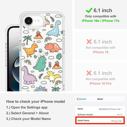 MOSNOVO for iPhone 17e Case/iPhone 16e Case, Shockproof Military-Grade - Image 2