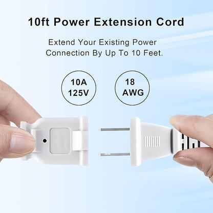 2 Prong Extension Cord, US Male/Female Power Cable - Image 3