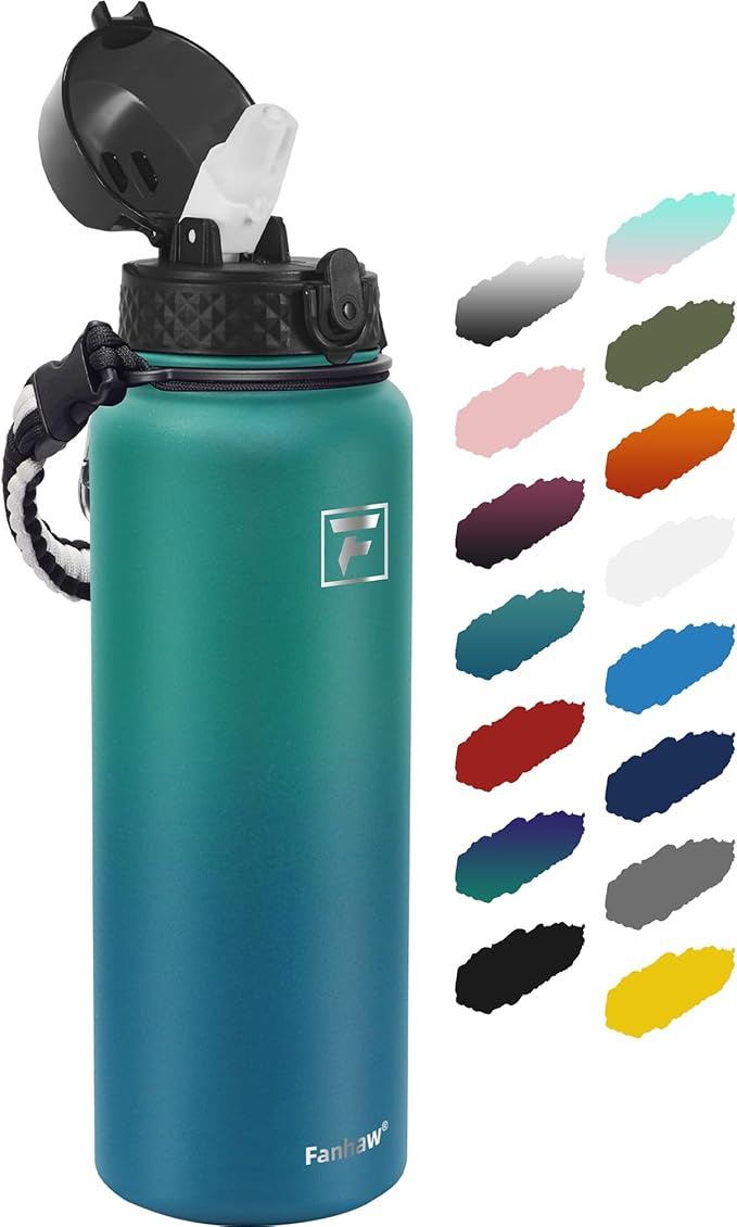 Fanhaw 40 oz Insulated Stainless Steel Water Bottle by FANHAW
