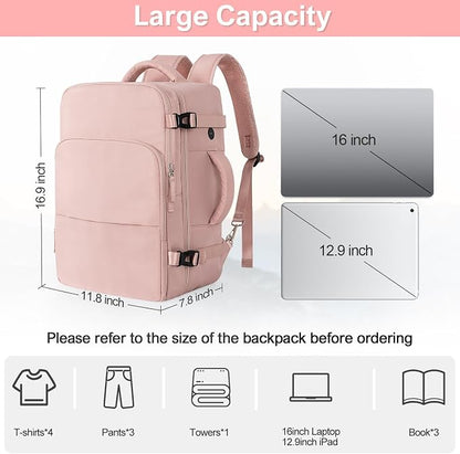 Sinaliy Travel Backpack for Women, Flight Approved Carry On Backpack - Image 6