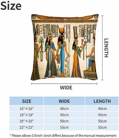 Old Egyptian Empire Couch Pillow Covers 18 X 18 0 Set of 2 Pillowcases Square - Image 6