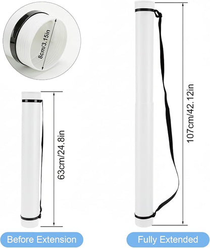 DEWEL Poster Tube, Waterproof Poster Holder Plastic Expandable - Image 2