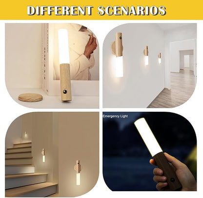 LANDGOO Wooden Motion Sensor Night Lights, Magnet Body Hallway Lamp, - Image 7