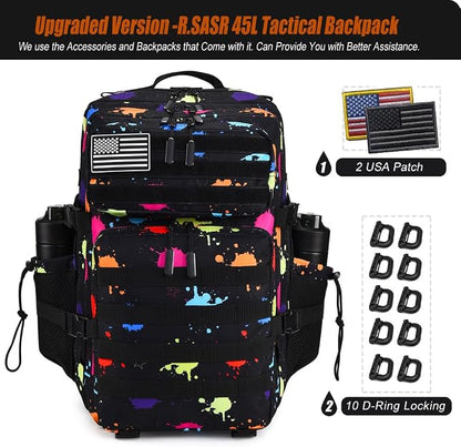 45L Tactical Backpack for Men Women, Military Assault Pack - Image 2