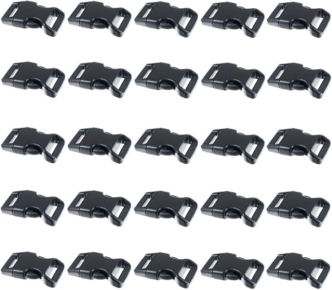 Black Plastic Side Release Buckles by ParacordPlanet