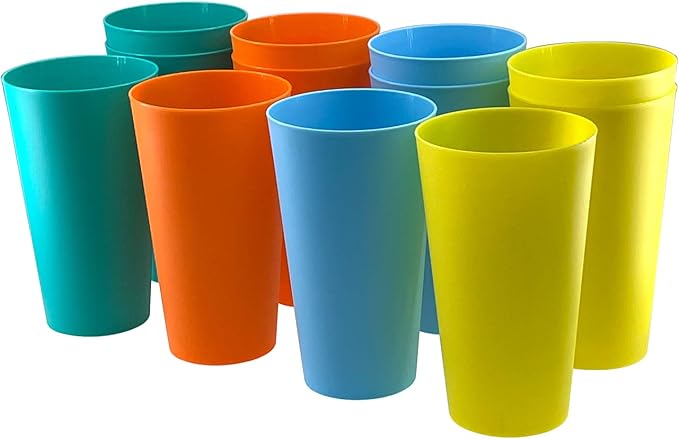 AOYITE 32-ounce Plastic Tumblers Reusable Dishwasher Safe BPA Free Large by AOYITE