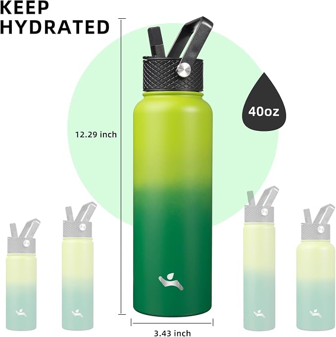 Konokyo 40oz Insulated Water Bottle Stainless Steel Sport Bottles - Image 5