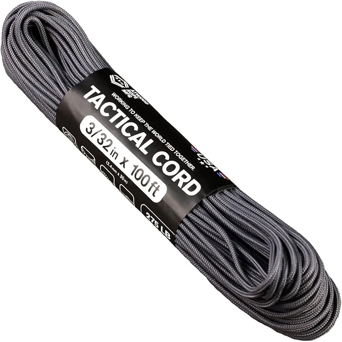 Atwood Rope MFG 275 Tactical Paracord 100 Feet 4-Strand Core Nylon Parachute by AtwoodRopeMFG