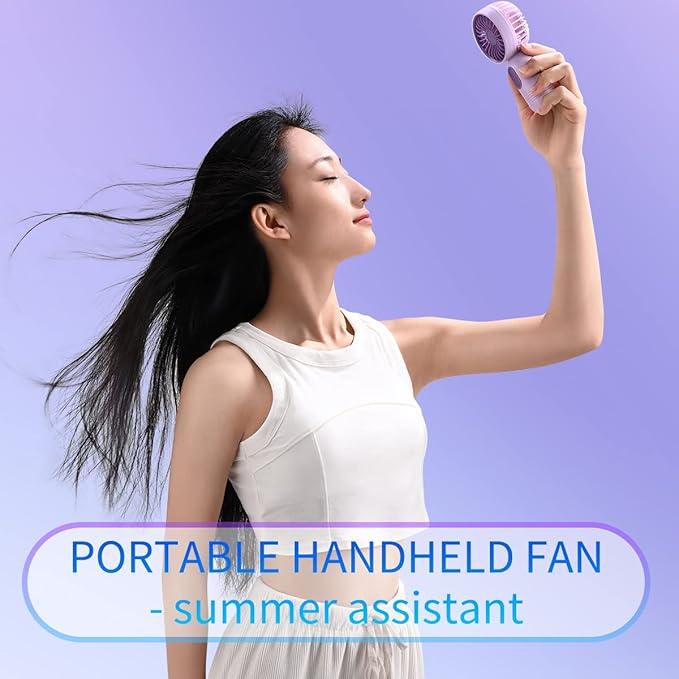 VanSmaGo Portable Handheld Mini Fan, USB Rechargeable Personal Fan, Battery - Image 6