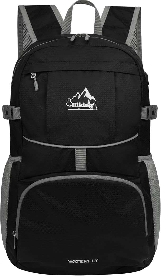 WATERFLY Hiking Packable Daypack Backpack: 35L Ultra Lightweight Day Pack by Waterfly