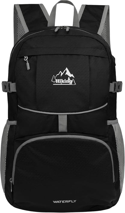 WATERFLY Hiking Packable Daypack Backpack: 35L Ultra Lightweight Day Pack by Waterfly