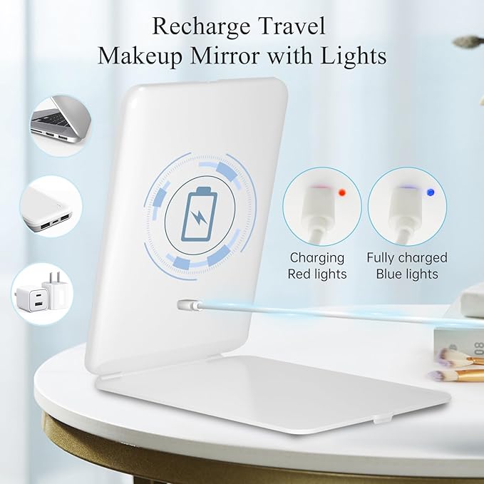 FUNTOUCH Rechargeable Travel Makeup Mirror - Image 2
