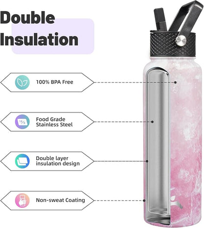Konokyo 40oz Insulated Water Bottle Stainless Steel Sport Bottles - Image 4