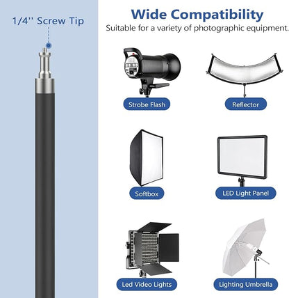 13ft Heavy Duty Light Stand Photography, Sdfghj Air Cushioned 13'/160inch/400cm - Image 3