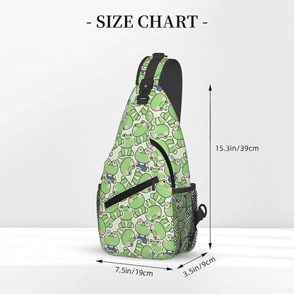 Cute Frog Sling Bag For Women Men Fashion Backpack Crossbody Frogs Shoulder Bag - Image 3