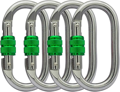 Heavy Duty Locking Climbing Carabiner Clip CE Rated 25 kN 5600 LB Rugged by BYANG