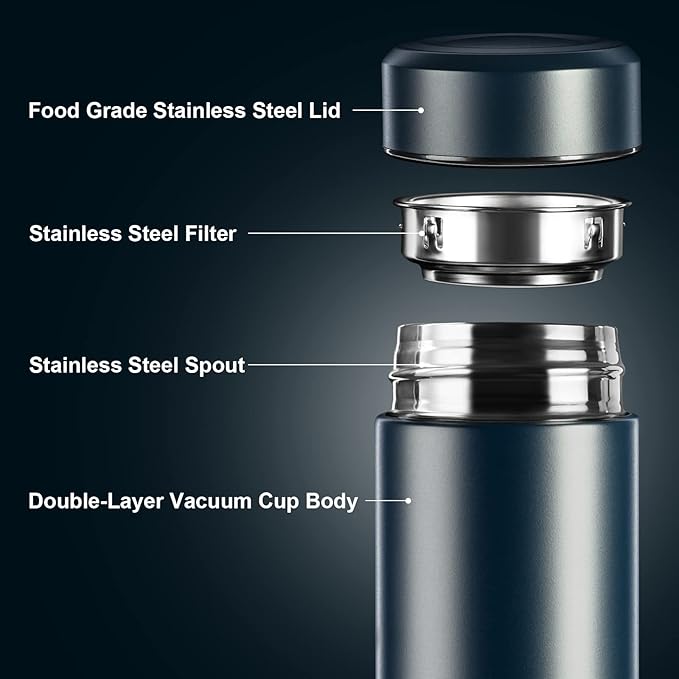 PARACITY Insulated Water Bottle, 17 oz Stainless Steel Thermo, Double Wall - Image 3