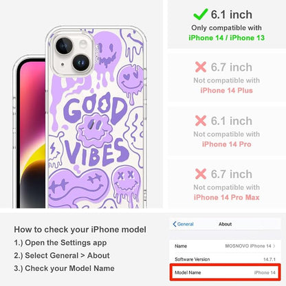 MOSNOVO for iPhone 13/14 Case | Military Grade 6.6ft Drop Tested | Clear - Image 2