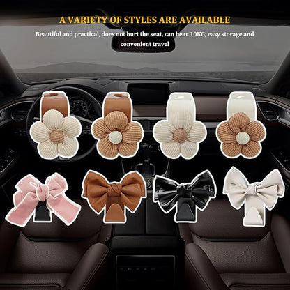 4PCS Car Hooks for Purses and Bags, Flower Car Headrest Hook - Image 7