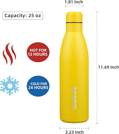 BJPKPK 25oz Insulated Water Bottle Double Wall Vacuum Insulated Stainless Steel - Image 2
