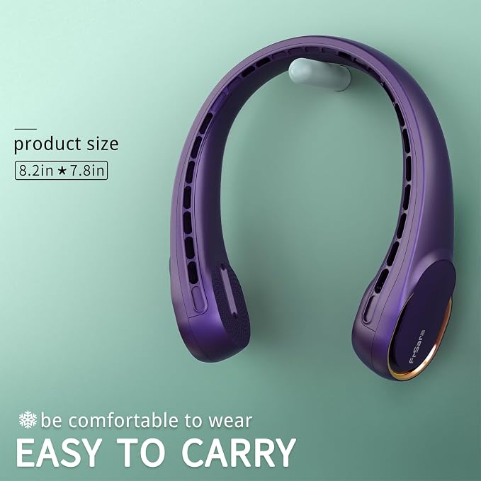 FrSara Neck Fan, Portable Personal Fan Strong Wind, Air Volume, 360° Cooling - Image 6