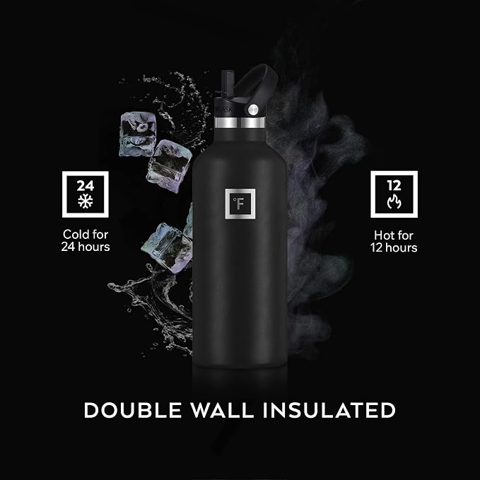 IRON °FLASK Camping & Hiking Hydration Flask - 24 oz Cashmere Cream - Image 4