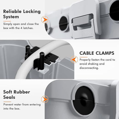 RESTMO 5-Piece Outdoor Waterproof Electrical Box Set – 12.5" x 8.5" x 5" Large - Image 4