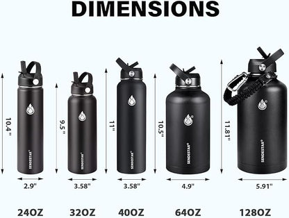 One Gallon Insulated Water Bottle, Triple Wall 128 oz Stainless Steel Wide - Image 8