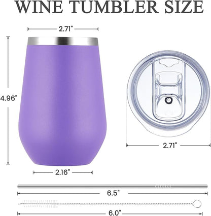 MEWAY 12oz Stainless Steel Wine Tumbler - Image 6