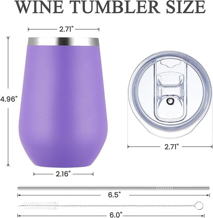 MEWAY 12oz Stainless Steel Wine Tumbler - Image 6