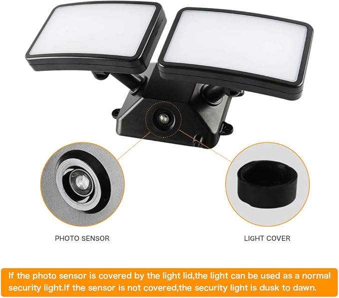 FAGUANGAO Dusk to Dawn LED Security Light, 18W Plug in Flood Light Outdoor - Image 4