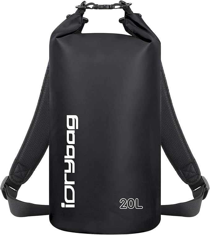 IDRYBAG Dry Bag for Kayaking Waterproof 2L/5L/10L/15L/20L, Small Dry Sack by iDrybag+