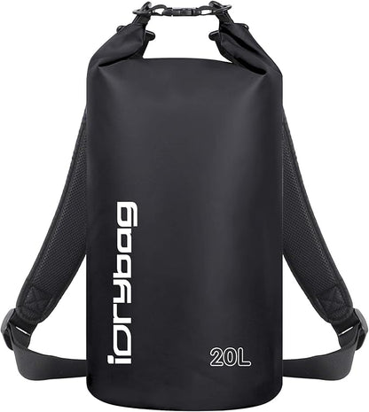 IDRYBAG Dry Bag for Kayaking Waterproof 2L/5L/10L/15L/20L, Small Dry Sack by iDrybag+