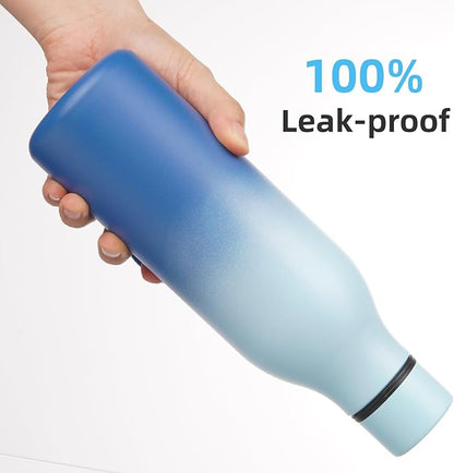 Insulated Water Bottle with Strap, 18 oz Double Wall Stainless Steel Vacuum - Image 5
