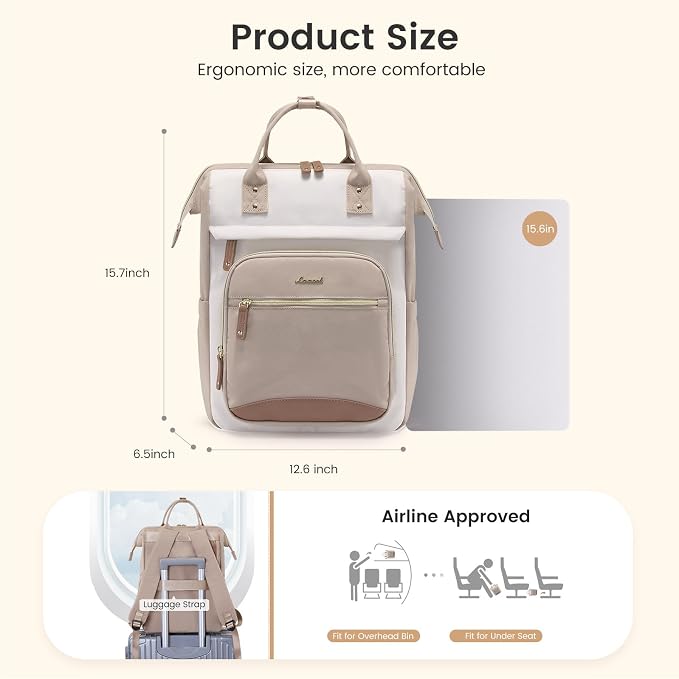 LOVEVOOK Laptop Backpack for Women Work Bag - Image 6