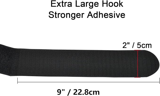 2 x 60 Inch Hook and Loop Cable Tie, 6 Pack Heavy Duty Adjustable Fastening - Image 5