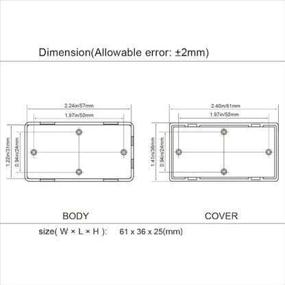 LeMotech 5Pcs ABS Plastic Electrical Project Case Power Junction Box, Project - Image 8